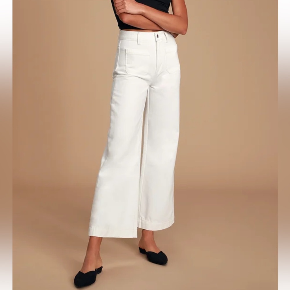 Rolla’s Cropped Sailor Jean in Vintage White